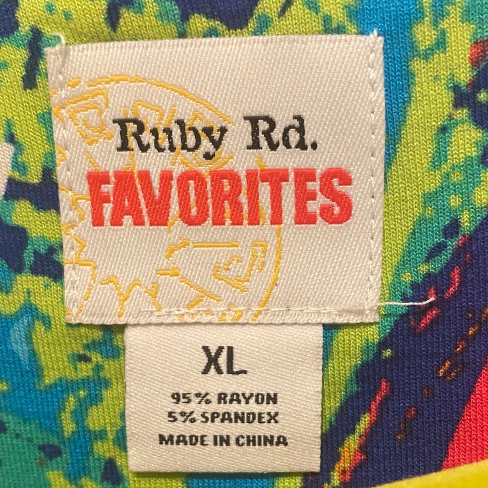 Ruby Rd. Colorful Abstract Print Blouse - Picture 3 of 4